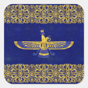 Adesivo Quadrado Farohar - faravahar - Fravashi