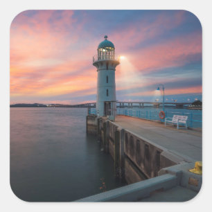 Adesivo Quadrado Faróis de Farol Marina, Singapura