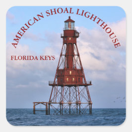 Adesivo Quadrado Farol americano de tiro, Stickers Quadrados da Flo