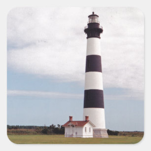 Adesivo Quadrado Farol de Bodie Island