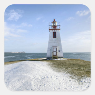 Adesivo Quadrado Farol Novo Brunswick de Arran da polegada