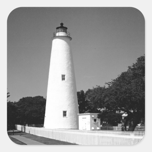 Adesivo Quadrado Farol Ocracoke (Frente)