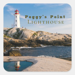 Adesivo Quadrado Farol Ponto Peggys Atlantic Canadá