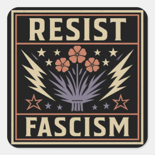 ADESIVO QUADRADO FASCISMO RESISTENTE