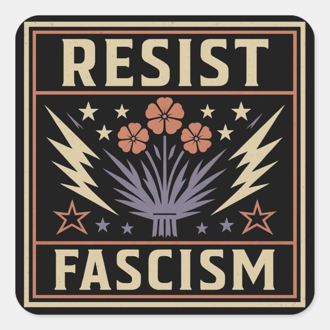 ADESIVO QUADRADO FASCISMO RESISTENTE (Frente)