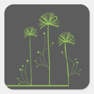 Adesivo Quadrado Fashion Floral Retro-Legal Bonito