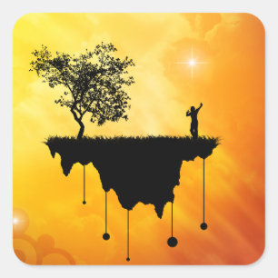 Adesivo Quadrado Fatia da Terra