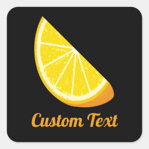 Adesivo Quadrado Fatia Laranja