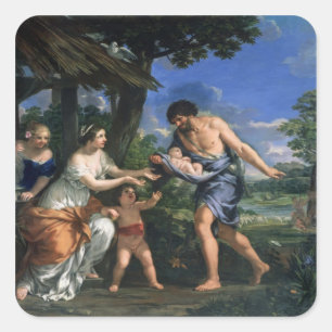 Adesivo Quadrado Faustulus Romulus e Remus de confiança