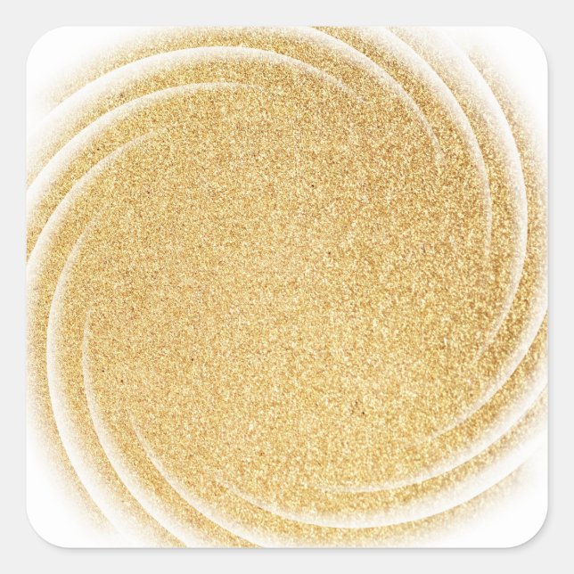 Adesivo Quadrado Faux Glitter Dourado Brilhante Modelo em Branco Gl (Frente)