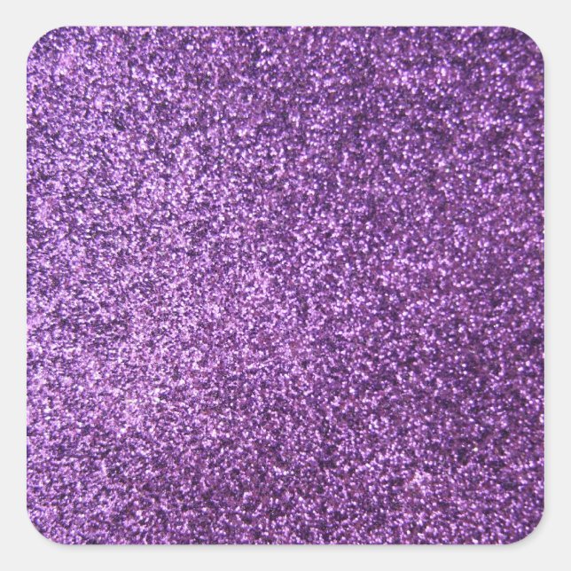 Adesivo Quadrado Faux Purple Glitter (Frente)