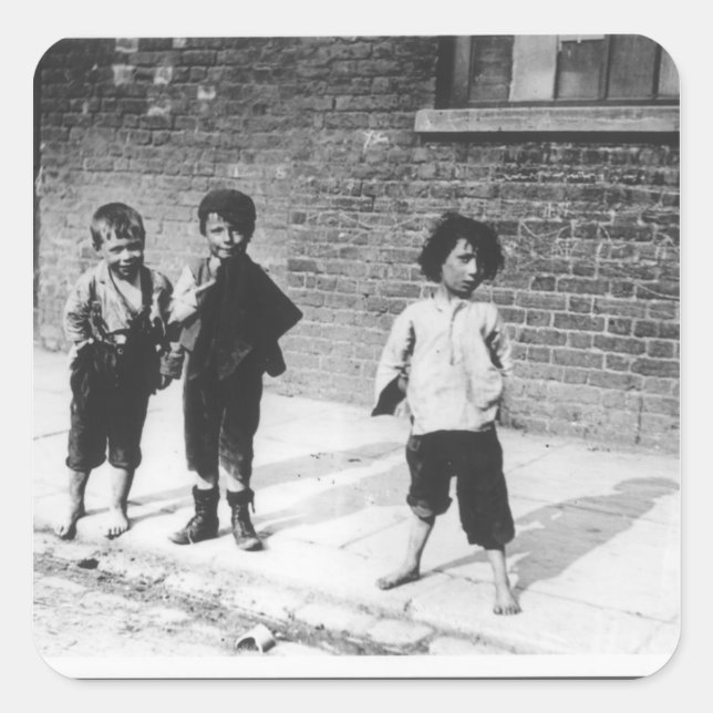 Adesivo Quadrado Favelas de Londres (Frente)