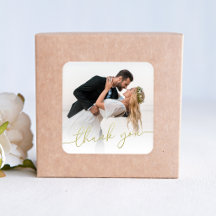 Favor de agradecimento de casamento em dourado com