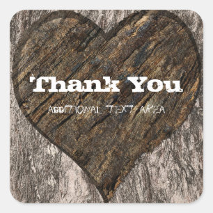 Adesivo Quadrado Favor de Casamento Russo do Latido de Tronco de Ár