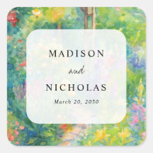 Favor de casamento temático Jardim de Aquarela Cap
