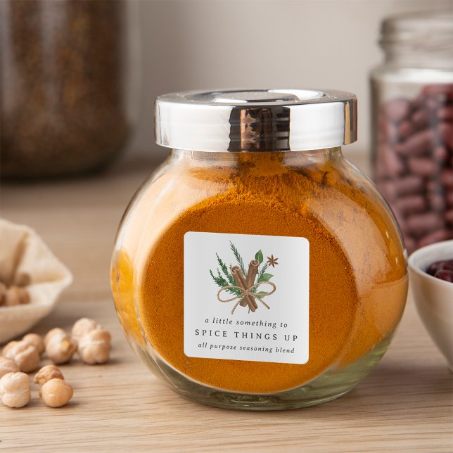 Adesivo Quadrado Favor de Tempero para Chá de Noiva ou Casamento (Criador carregado)