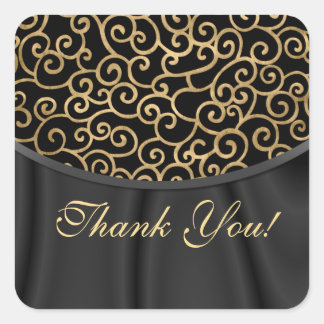 Adesivo Quadrado Favor do Casamento Dalarian Obrigado Stickers