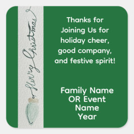 Adesivo Quadrado Favor do Partido do Natal