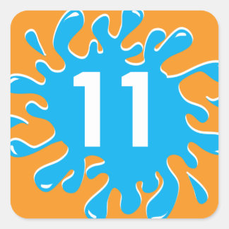 Adesivo Quadrado Favor/Etiqueta de rótulo - Diversão de projeção no