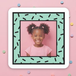 Adesivo Quadrado Favoritos de Festa de aniversário de Frame Sprinkl