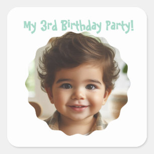 Adesivo Quadrado Favoritos para festas de Fotografia Personalizados