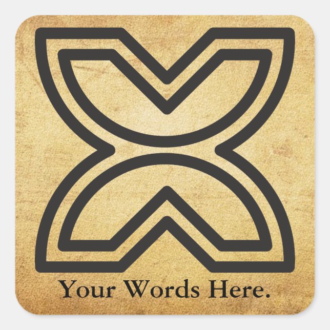 Adesivo Quadrado Fawodhodie | Símbolo da Liberdade e da Emancipação (Frente)