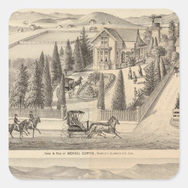 Adesivo Quadrado Fazenda Curtis, Trato Poirier (Frente)