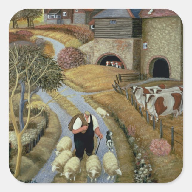 Adesivo Quadrado Fazenda da rua francesa (Frente)