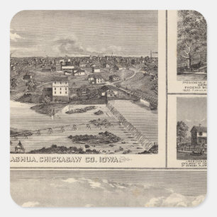 Adesivo Quadrado Fazenda e residência de Nashua