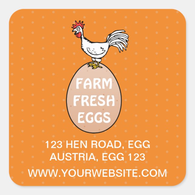 Adesivo Quadrado Fazenda fresca (Frente)