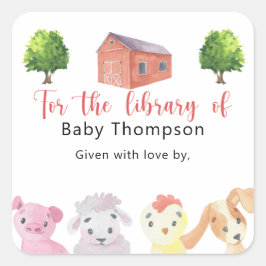 Adesivo Quadrado Fazenda - Livro de registro de chuvabeira, livros