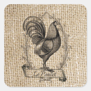 Adesivo Quadrado Fazenda tradicional galinha-galinha