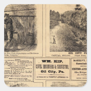 Adesivo Quadrado Fazendas do óleo