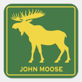 Adesivo Quadrado Fazendeiro Paródia Divertido John Moose 