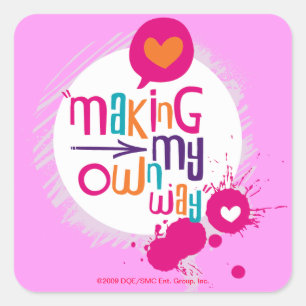 Adesivo Quadrado Fazendo minha própria maneira