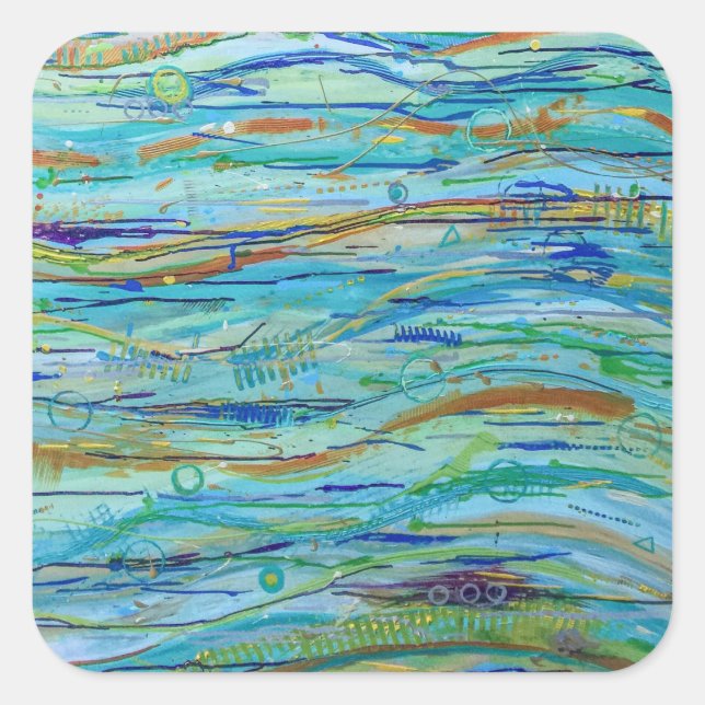 Adesivo Quadrado Fazer Waves Stickers (Frente)