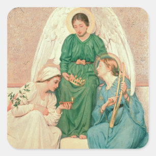 Adesivo Quadrado Fé, esperança e amor