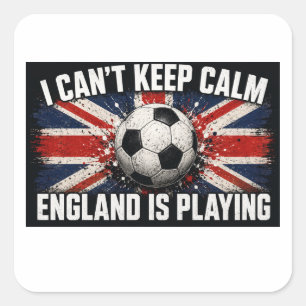 Adesivo Quadrado Febre de Futebol Torneio Mundial Union Jack.