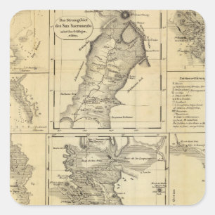 Adesivo Quadrado Febre do ouro de Califórnia