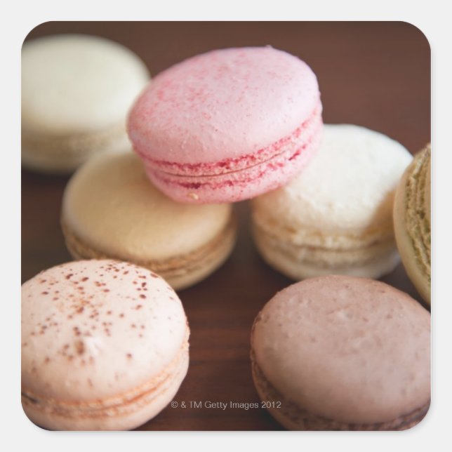 Adesivo Quadrado Fechar Macaroons (Frente)