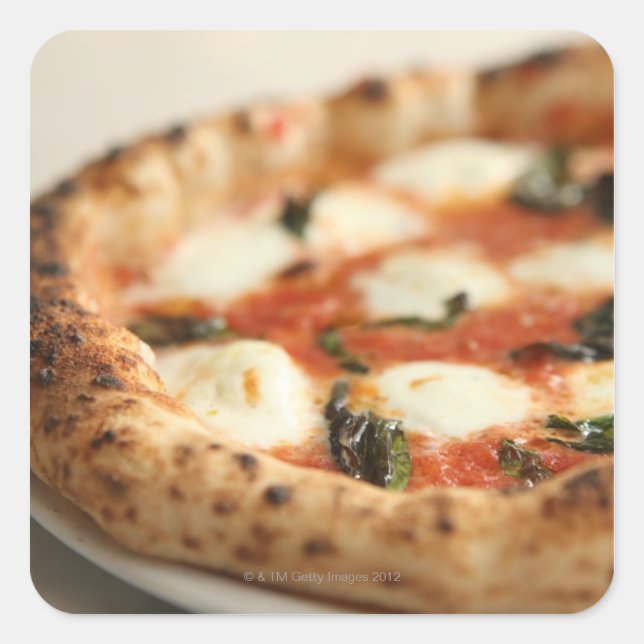 Adesivo Quadrado Fecho de uma pizza inteira (Frente)