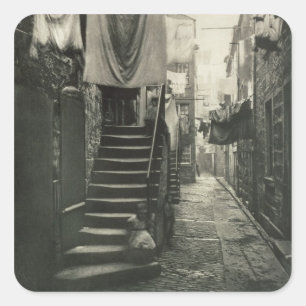 Adesivo Quadrado Fecho nº 193, 17-27 High Street, Glasgow, de O