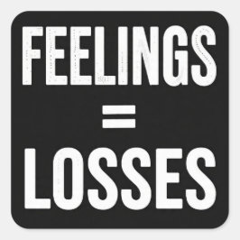 Adesivo Quadrado Feelings Equal Losses Funny Crypto Meme Sticker