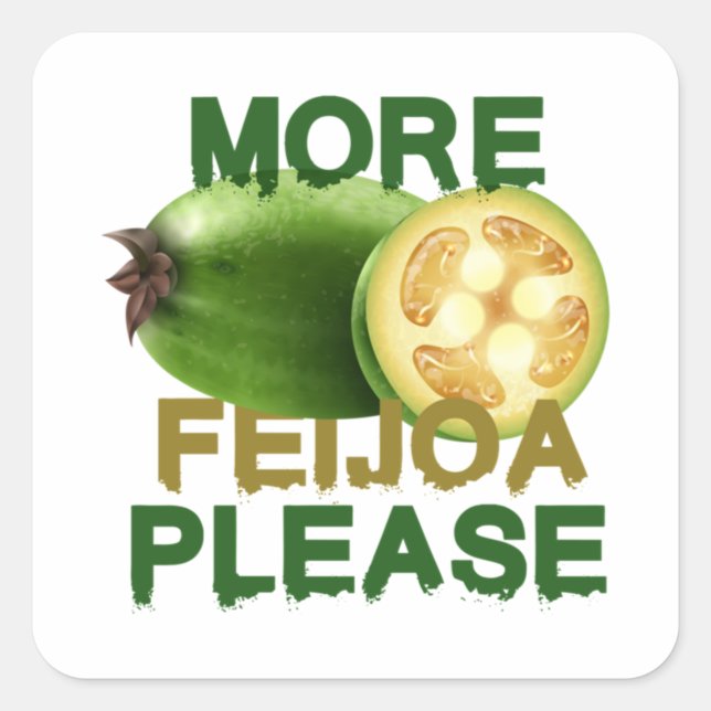 ADESIVO QUADRADO FEIJOA FRUTA! PRESENTE BONITA PARA AMANTES RARAMEN (Frente)