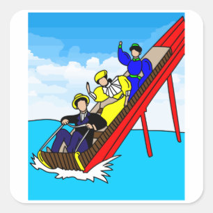 Adesivo Quadrado Feira de diversão Parque de Amusement Park