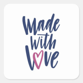 Adesivo Quadrado Feito Com Amor