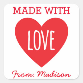 Adesivo Quadrado Feito Com Amor