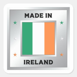 Adesivo Quadrado Feito na Irlanda