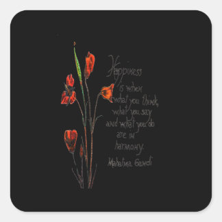 Adesivo Quadrado Felicidade