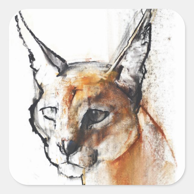 Adesivo Quadrado Felina (Frente)